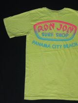 RONJON SURF SHOP VTG T-SHIRT FLUORESCENT YELLOW S