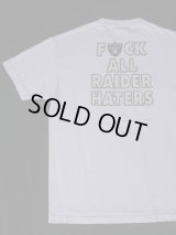 RAIDERS FUCK ALL RAIDER HATERS VTG T-SHIRT WHITE L