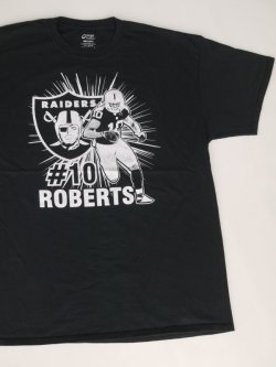 画像1: RAIDERS #10 ROBERTS T-SHIRT BLACK XL