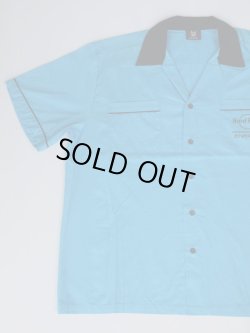 画像2: HILTON HARD ROCK CAFE ENERGY BOWLING SHIRT LIGHT BLUE×BLACK L