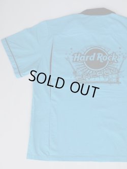 画像5: HILTON HARD ROCK CAFE ENERGY BOWLING SHIRT LIGHT BLUE×BLACK L