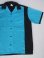 画像1: HILTON VTG BOWLING SHIRT LIGHT BLUE×BLACK M (1)