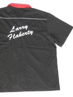 画像6: CRUISIN USA LARRY HAHERTY BOWLING SHIRT BLACK×RED XL