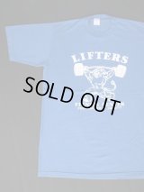 LIFTERS FITNESS CENTER VTG T-SHIRT MADE IN USA BLUE L