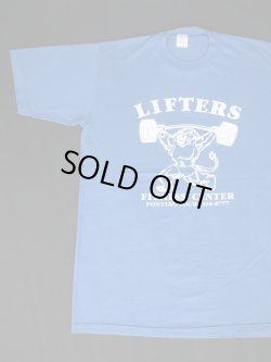 画像1: LIFTERS FITNESS CENTER VTG T-SHIRT MADE IN USA BLUE L