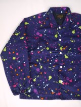 SIXHELMETS SPATTERING ABSTRACT FABRIC COACH JACKET LIMITED EDITION