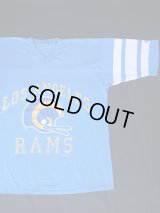 LOS ANGELES RAMS OFFICIAL VTG FOOTBALL T-SHIRT BLUE×WHITE XL