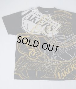 画像1: NBA LOS ANGELES LAKERS OVER PRINT T-SHIRT BLACK XL