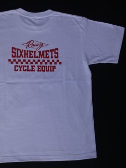 画像2: SIXHELMETS RACING CYCLE EQUIP T-SHIRT WHITE×RED