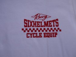 画像6: SIXHELMETS RACING CYCLE EQUIP T-SHIRT WHITE×RED