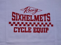画像3: SIXHELMETS RACING CYCLE EQUIP T-SHIRT WHITE×RED