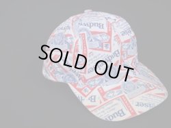 画像2: BUDWEISER OFFICIAL VTG PATTERNED ALL OVER CAP MADE IN USA (2)