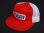 画像1: BUDWEISER LIGHT VTG TRUCKER MESH CAP RED×WHITE MADE IN USA  (1)