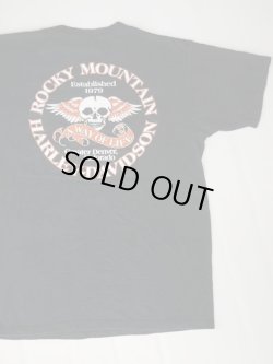 画像1: ROCKY MOUNTAIN HARLEY DAVIDSON OFFICIAL VTG POCKET T-SHIRT BLACK XL