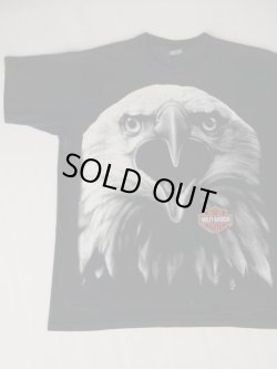 画像2: 1993 HARLEY DAVIDSON EAGLE HEAD LARGE PRINT OFFICIAL VTG T-SHIRT BLACK XL 