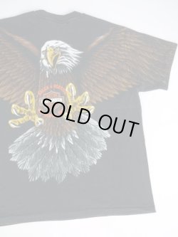 画像8: HARLEY DAVIDSON OFFICIAL VTG OVER EAGLE PRINT T-SHIRT BLACK L