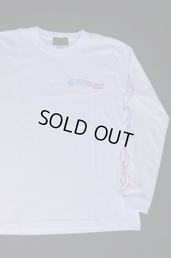 画像1: SIXHELMETS CHOPPERS FLAMES LONG SLEEVE T-SHIRT WHITE