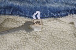 画像6: LEE VTG DENIM BOA VEST S BLUE