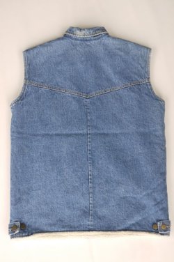画像7: LEE VTG DENIM BOA VEST S BLUE