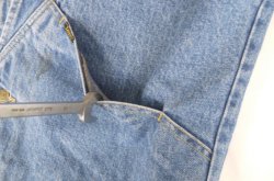 画像3: LEE VTG DENIM BOA VEST S BLUE