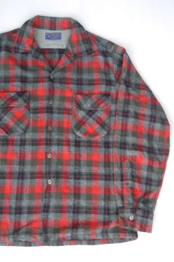 画像2: SPORTSMAN VTG WOOL SHIRT LIGHT RED×GRAY×BLACK M