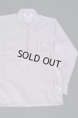 画像2: BEN DAVIS US MADE HALF ZIP WORK SHIRT BROWN HICKORY S