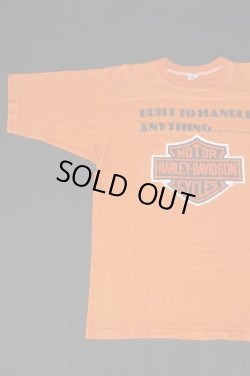 画像2: 70s HARLEY DAVIDSON ”BUILT TO HANDLE ANYTING” VTG CHAMPION PRODUCTS INC T-SHIRT ORANGE L