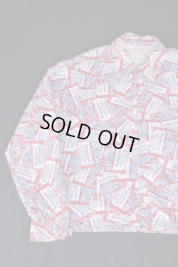 画像2: 70s BUDWEISER PATTERNED ALL OVER ZIPUP JACKET M