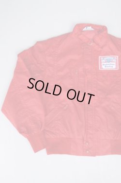 画像1: 70s BUDWEISER RACING VTG NYLON JACKET RED M