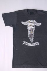 HARLEY DAVIDSON CHOPPER SKULL VTG T-SHIRT BLACK XS