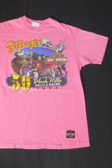 1990 HARLEY DAVIDSON STURGIS 50TH ANNUAL BLACK HILLS RALLY&RACES VTG T-SHIRT PINK L