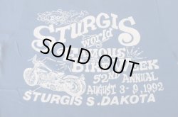 画像7: 1992 STURGIS MOTORCYCLE RALLY&RACES VTG T-SHIRT BLUE S