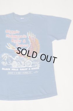 画像2: 1992 STURGIS MOTORCYCLE RALLY&RACES VTG T-SHIRT BLUE S