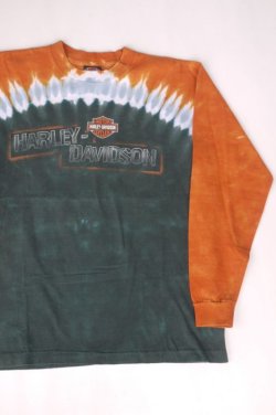 画像2: 90s HARLEY DAVIDSON BUFFALO VTG LONG SLEEVE T-SHIRT TIE DYE M