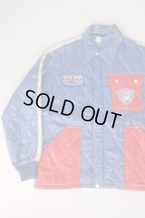 80s R.V.I KARAVAN VTG PUFFY RACING JACKET BLUE×RED×WHITE L