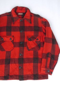 画像2: 40s JC PENNY SPORTCLAD VTG WOOL CPO JACKET RED×BLACK M