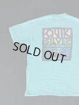 80s QUIK SILVER VTG T-SHIRT TURQUOISE BLUE L