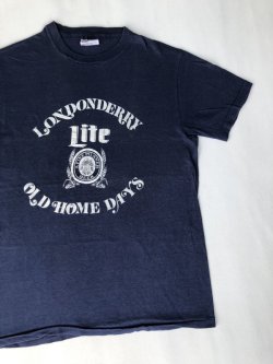 画像2: 70s LITE BEER LONDONDERRY OLD HOME DAYS VTG T-SHIRT NAVY S