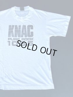 画像1: 80s KNAC PURE ROCK 105.5 VTG T-SHIRT M WHITE