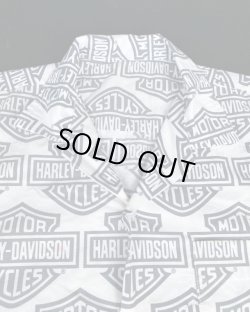 画像3: HARLEY DAVIDSON BAR&SHIELD LOGO VTG PATTERNED ALL OVER SHIRT WHITE M