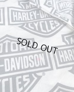 画像4: HARLEY DAVIDSON BAR&SHIELD LOGO VTG PATTERNED ALL OVER SHIRT WHITE M