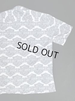 画像5: HARLEY DAVIDSON BAR&SHIELD LOGO VTG PATTERNED ALL OVER SHIRT WHITE M