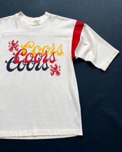 画像1: 70s  COORS BEER ARTEX VTG T-SHIRT IVORY M