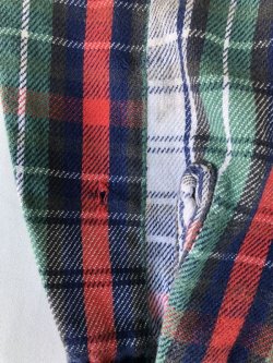 画像5: BIG YANK VTG COTTON FLANNEL SHIRT GREEN×RED×WHITE M