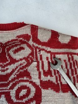 画像8: 50s JANTZEN WING VTG WOOL KNIT SWEATER BEIGE×BROWN ML