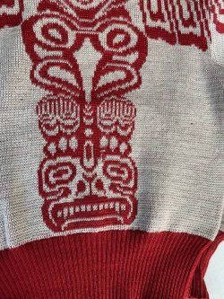 画像7: 50s JANTZEN WING VTG WOOL KNIT SWEATER BEIGE×BROWN ML