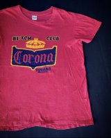 CORONA BEACH CLUB VTG T-SHIRT RED SM