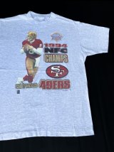 NFL SAN FRANCISCO 49ERS OFFICIAL 1994 NFC CHAMPS VTG T-SHIRT LIGHT GRAY L