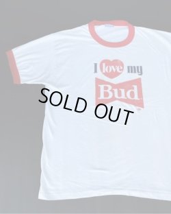 画像2: 80s "I LOVE MY BUD" BUDWEISER OFFICIAL VTG T-SHIRT WHITE L