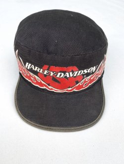 画像3: 80s HARLEY DAVIDSON  OFFICIAL VTG PAINTER CAP FLAMES BLACK
